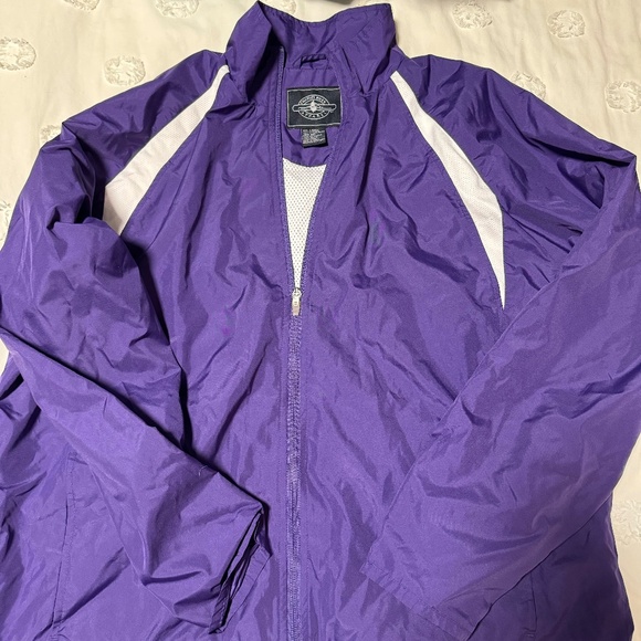 Men's Large Zip Up Track Jacket / Windbreaker - Purple - Picture 1 of 4